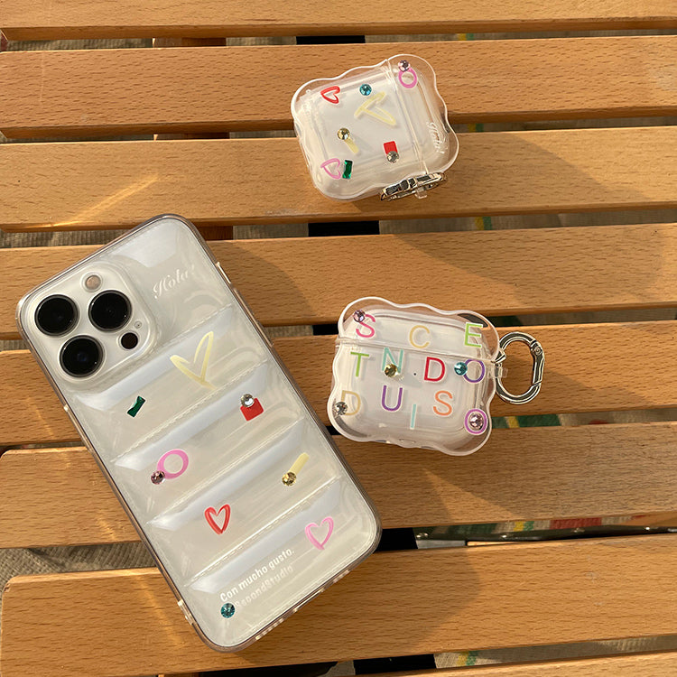 colorful stone Airpods case