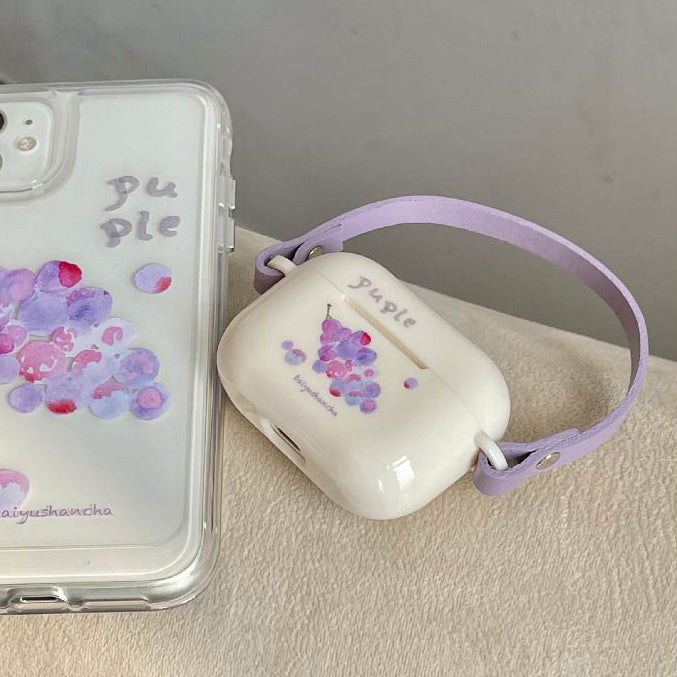 purple grape Airpods case