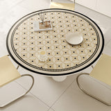 2design brown retro tile round table mat