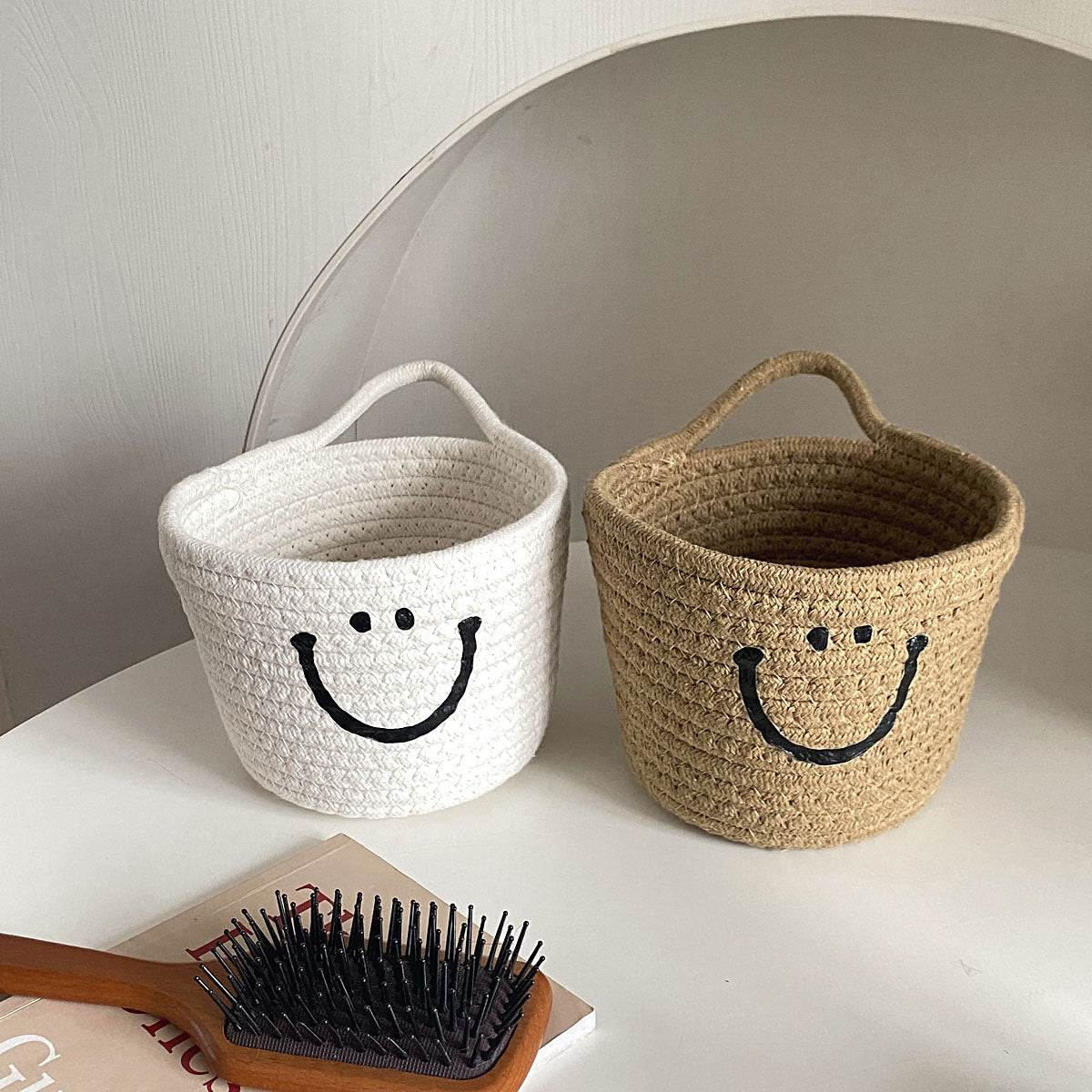 2color smile rope basket