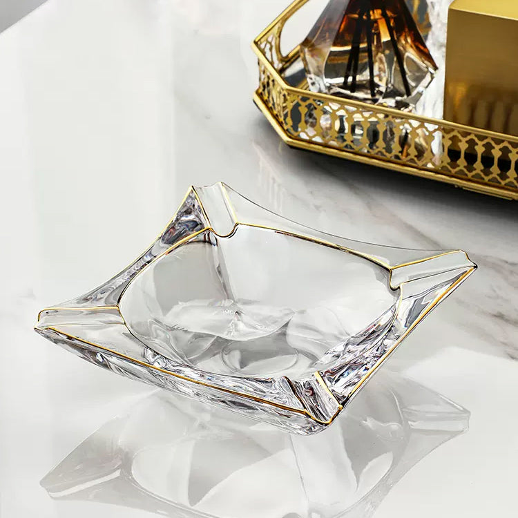 8design clear glass ashtray