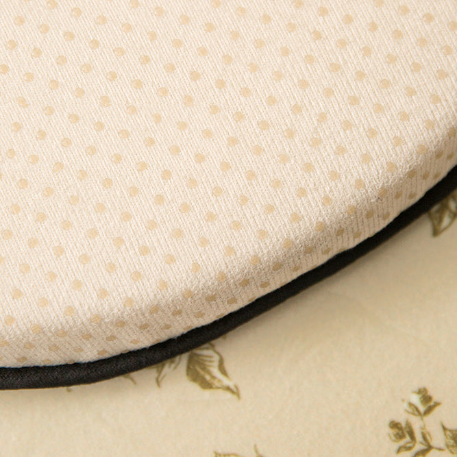 south wood beige round cushion