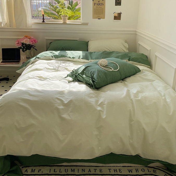 7color milky cotton bedlinen set