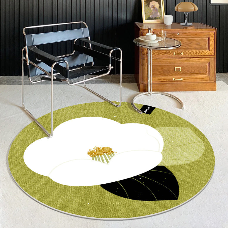 8design 2type texture flower round carpet