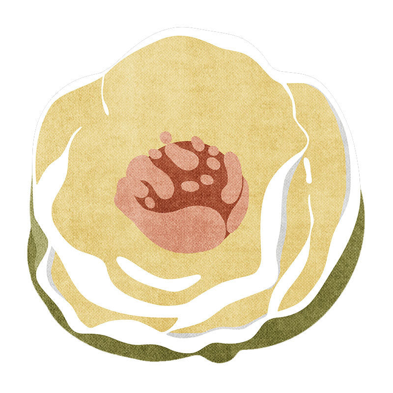 8design 2type texture flower round carpet