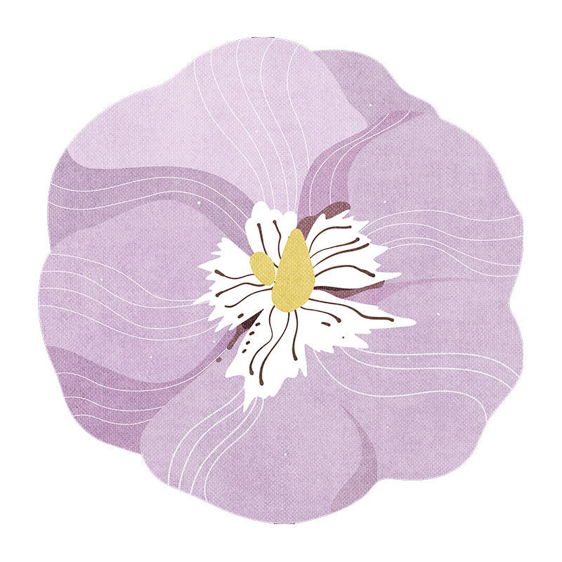 8design 2type texture flower round carpet
