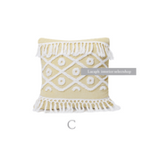 lemon fringe boa cushion