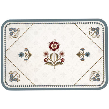 royal blue edge flower place mat