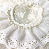 white lace neckwear