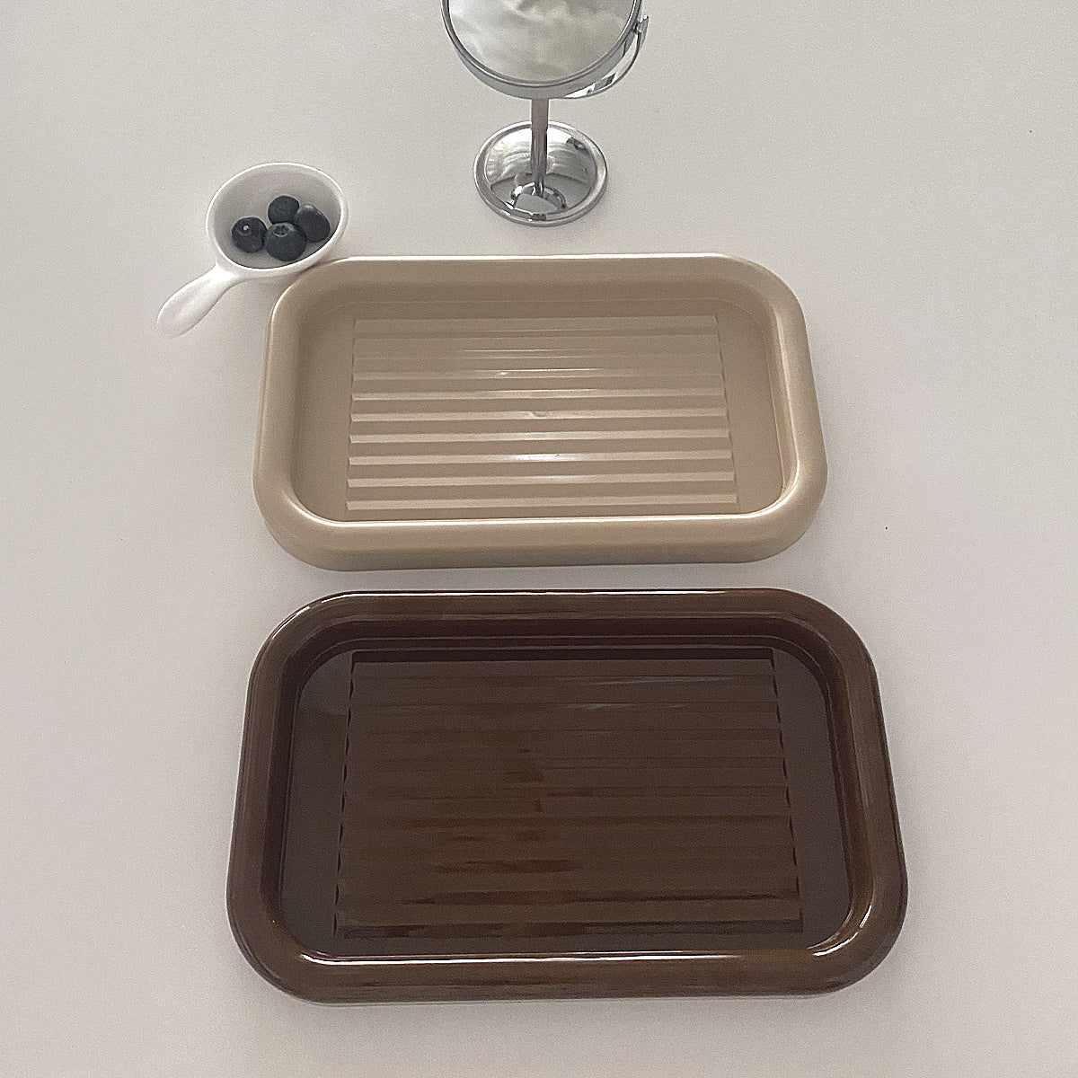 2set brown tray