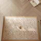 pastoral brown shadow flower door mat