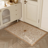 pastoral brown shadow flower door mat