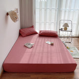 19color simple mattress sheet & pillow sheets set