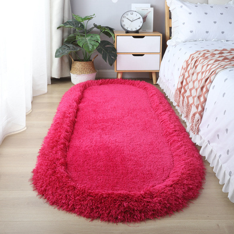 9color frill fringe square carpet
