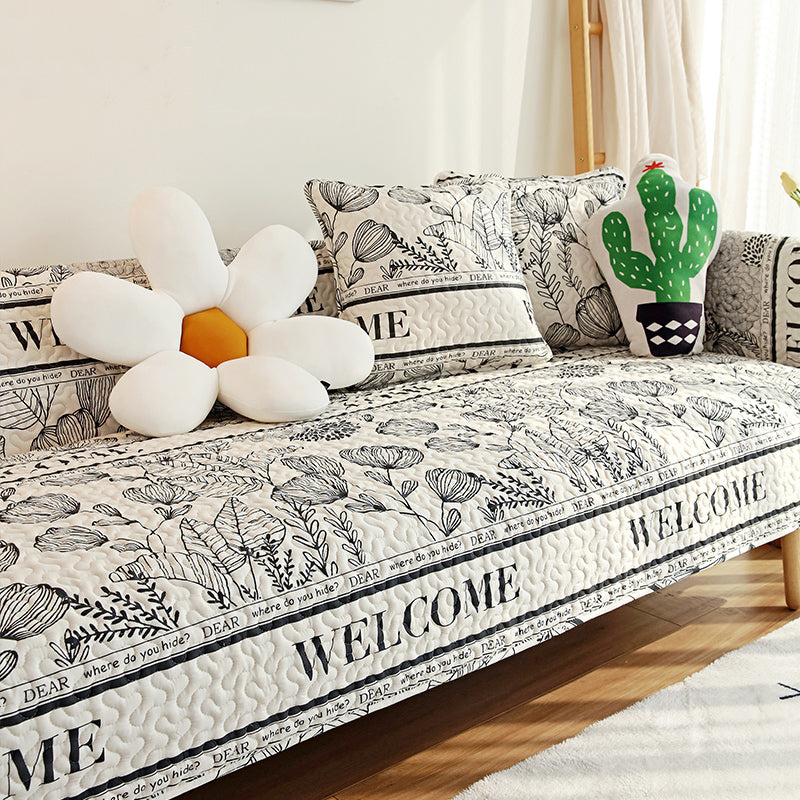 welcome garden quilt sofa cover