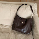 2color retro leather shoulder bag