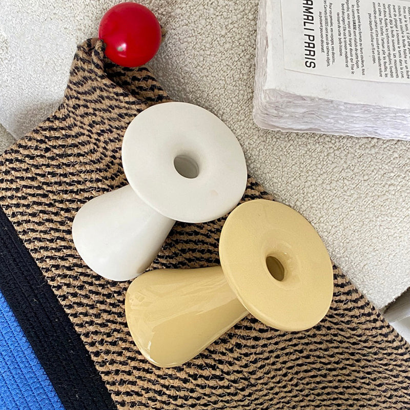 2color mushroom mold vase