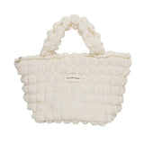 beige bubble mini hand bag