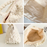 beige bubble mini hand bag