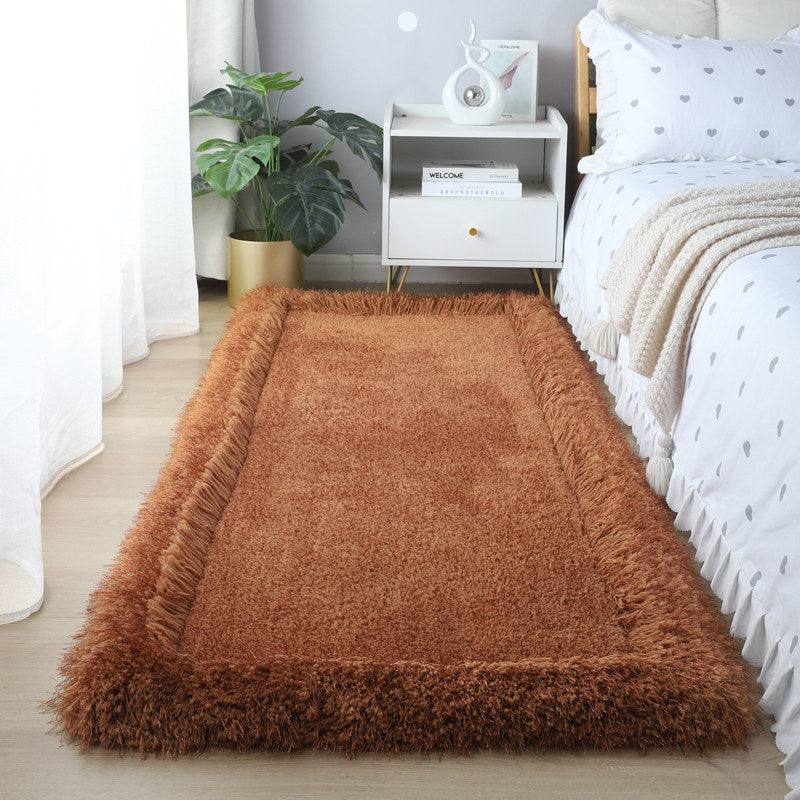 9color frill fringe square carpet