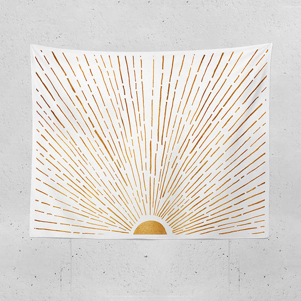 gold sunrise tapestry