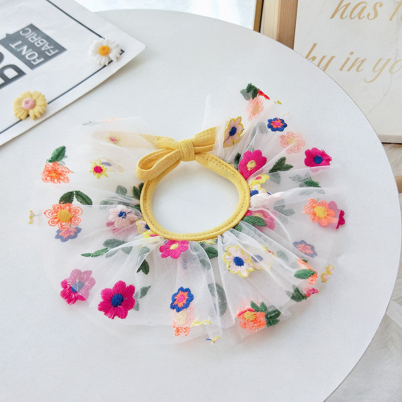 colorful flower neckwear