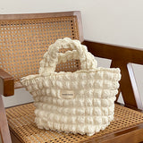 beige bubble mini hand bag