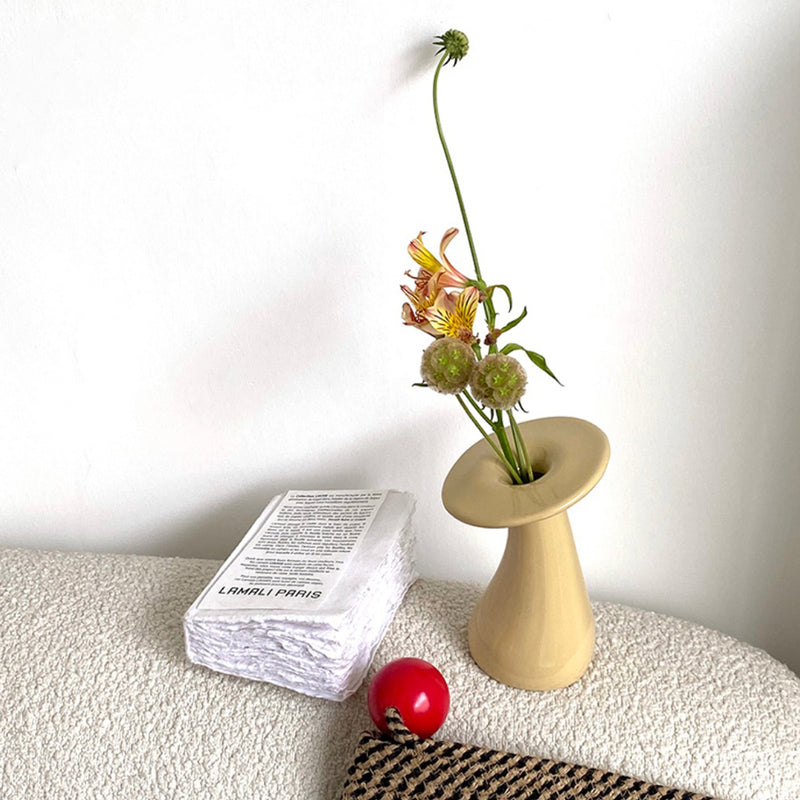 2color mushroom mold vase