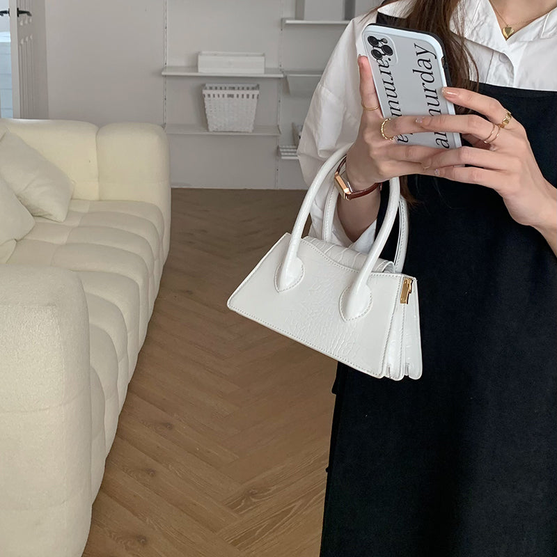 3color french square mini handbag
