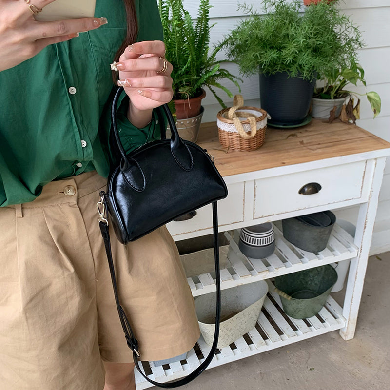 3color 2way leather mini bag