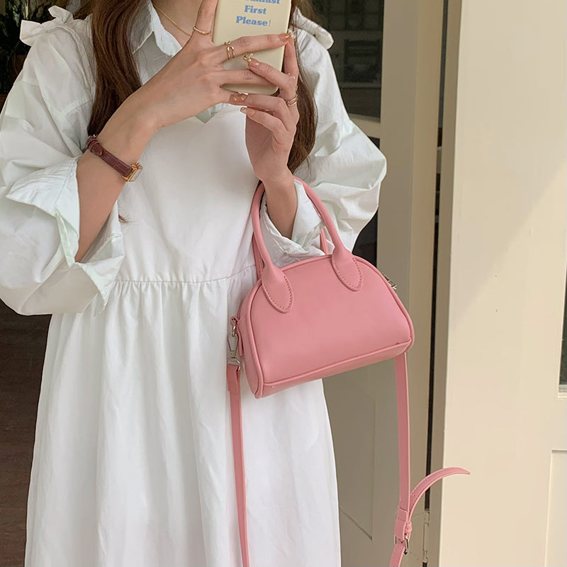 3color 2way leather mini bag