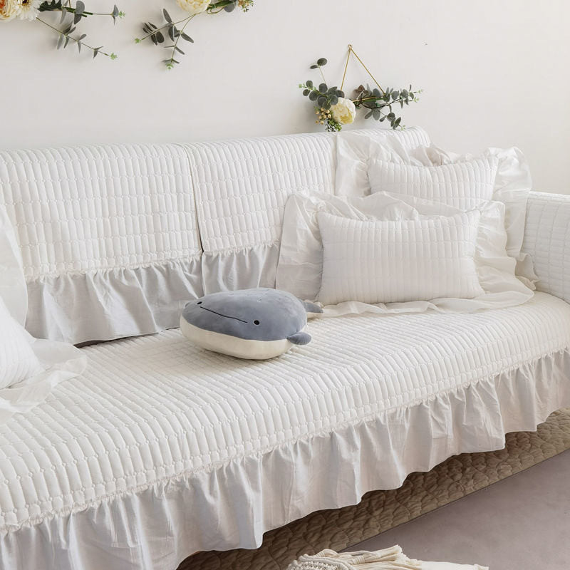 5color cotton frill sofa cover