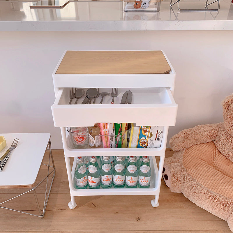 3size white square trolley