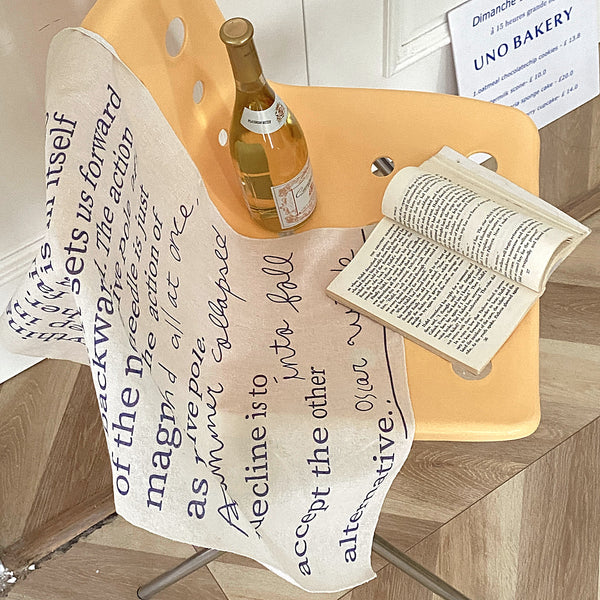 simple writing letter tapestry