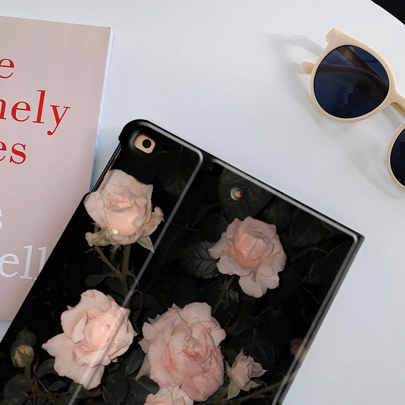 pink rose iPad case