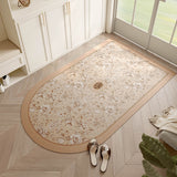 pastoral brown shadow flower door mat