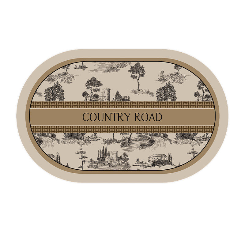 country road logo bath mat