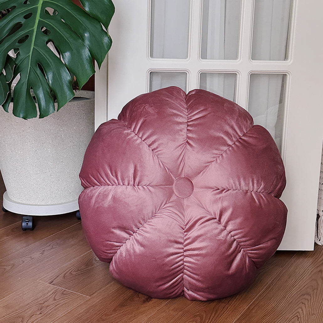 3color volume flower cushion