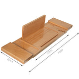 light wood bath tray