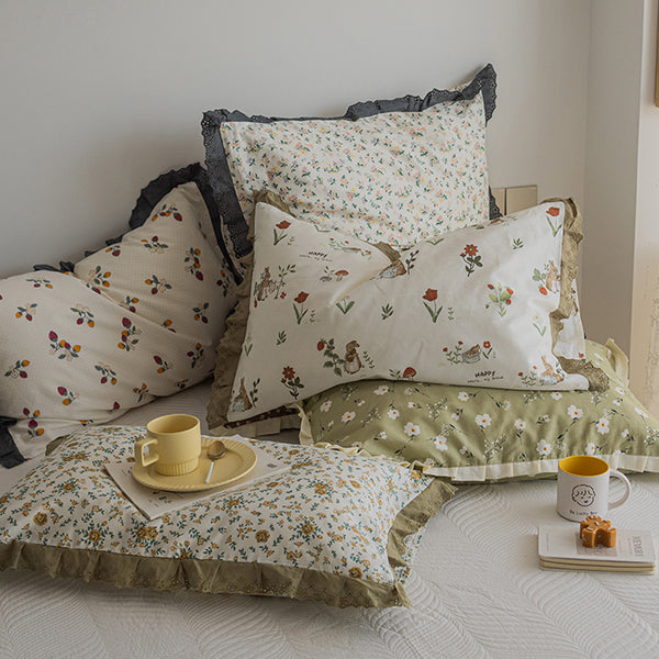 7design small flower pillow sheets