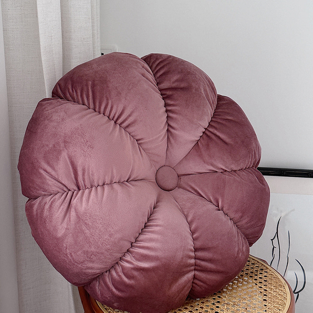 3color volume flower cushion