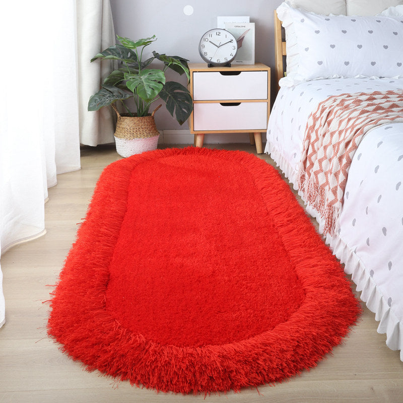 9color frill fringe square carpet