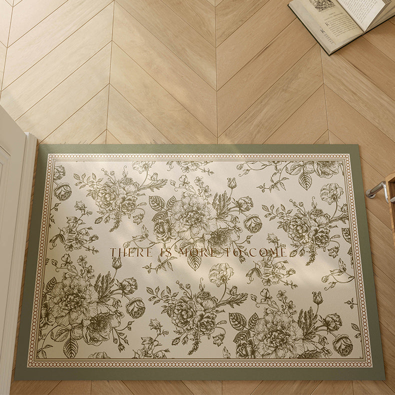 glorious green shadow flower door mat
