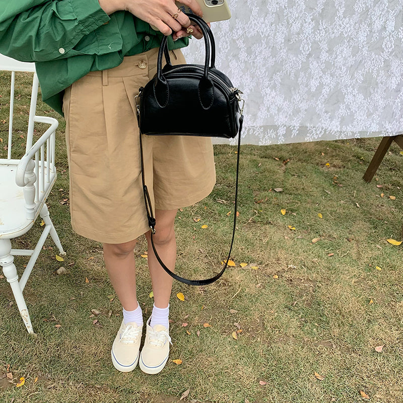 3color 2way leather mini bag