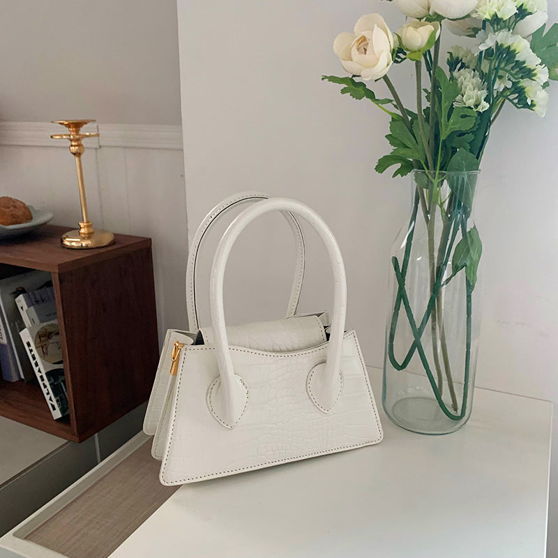 3color french square mini handbag