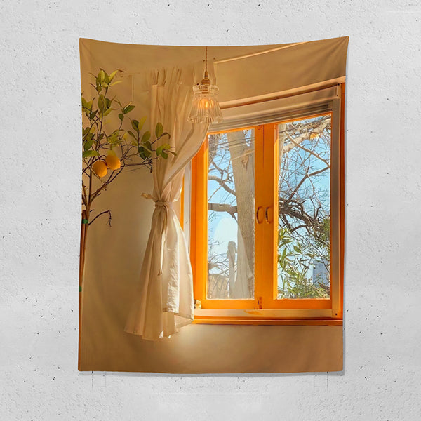 natural home window tapestry