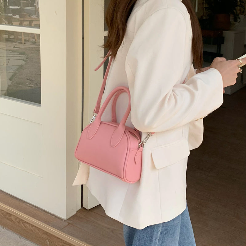 3color 2way leather mini bag